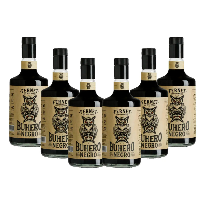Aperitivo Fernet Buhero Negro Botella 700ml Pack X 6u