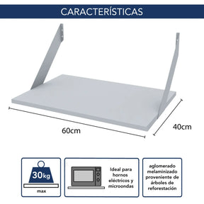 Estante kit Centro Estant con soporte 60 x 40 cm. wengué