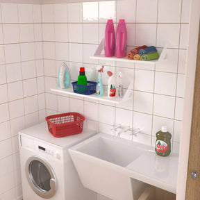 Estante kit Centro Estant con soporte 60 x 20 cm. blanco