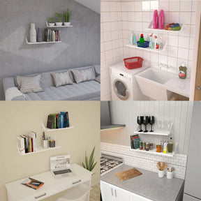 Estante kit Centro Estant con soporte 60 x 20 cm. blanco
