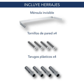 Estante flotante Centro Estant 60 x 25 cm. blanco