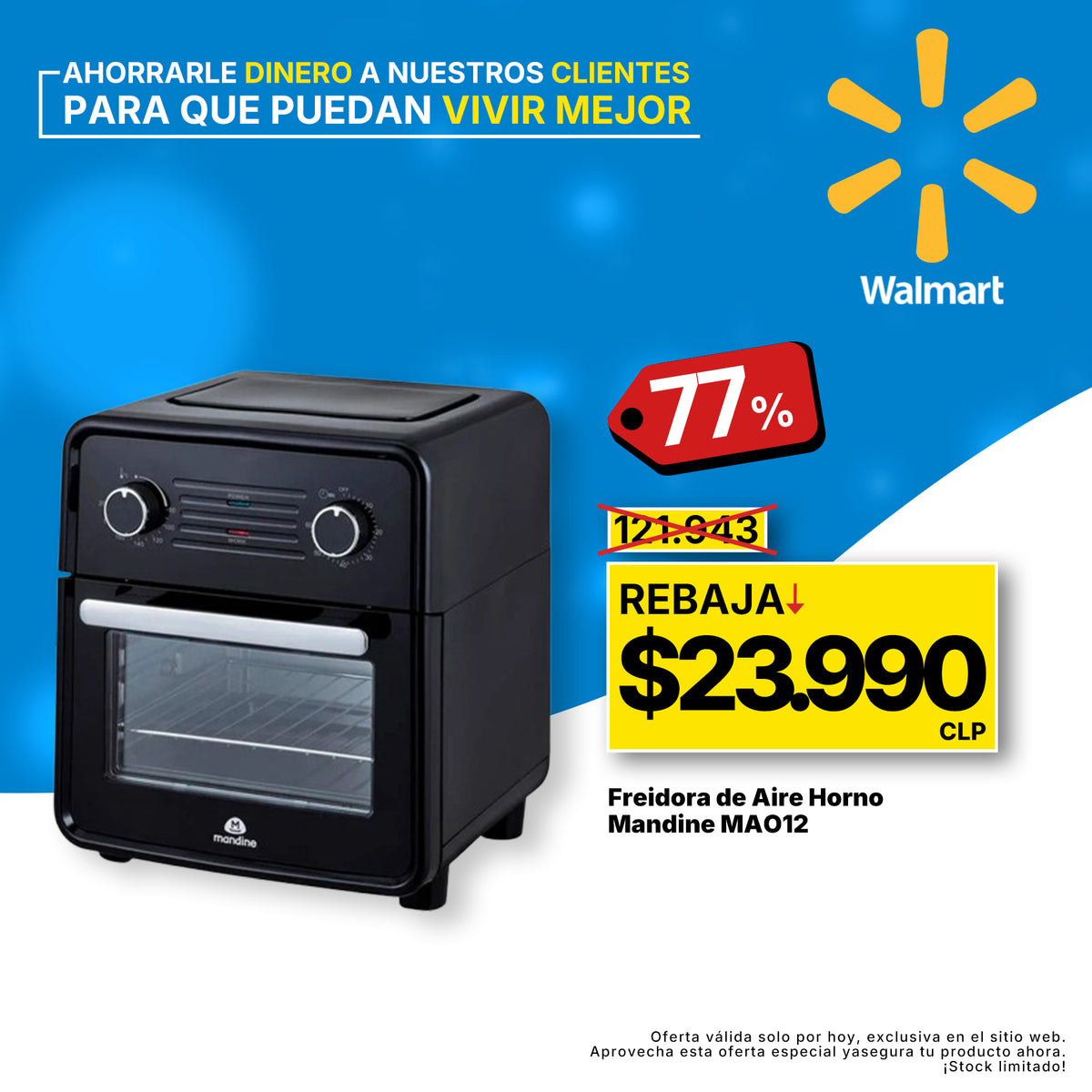 Air fryer horno Mandine mao12